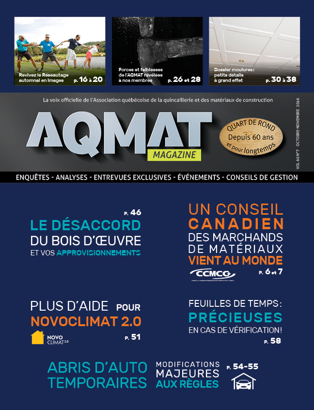 Magazine AQMAT - Octobre-novembre 2016
